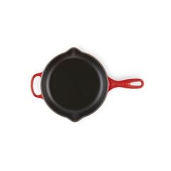 Le Creuset Signature Cast Iron Frying Pan with Metal Handle 23cm Cerise