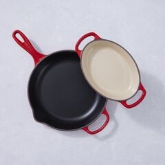 Le Creuset Signature Cast Iron Frying Pan with Metal Handle 23cm Cerise