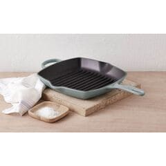 Le Creuset Signature Square Skillet Grill 26cm, Sea Salt