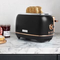 Haden Heritage 2 Slice Black & Copper Toaster