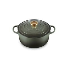 Le Creuset Signature Round Casserole Dutch oven 24cm, Thyme Gold Knob