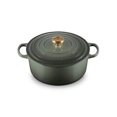 Le Creuset Signature Round Casserole Dutch oven 28cm, Thyme Gold Knob