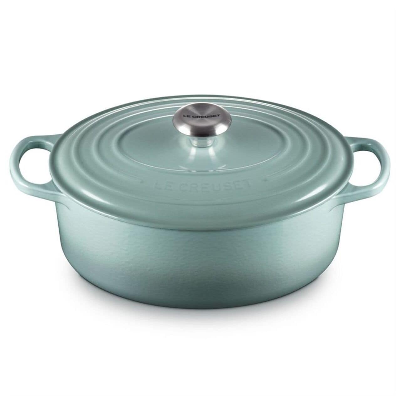 Le Creuset Signature Oval Casserole Dutch Oven 31cm, Sea Salt