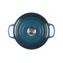 Le Creuset Signature Cast Iron Deep Round Dutch Oven 24cm Deep Teal