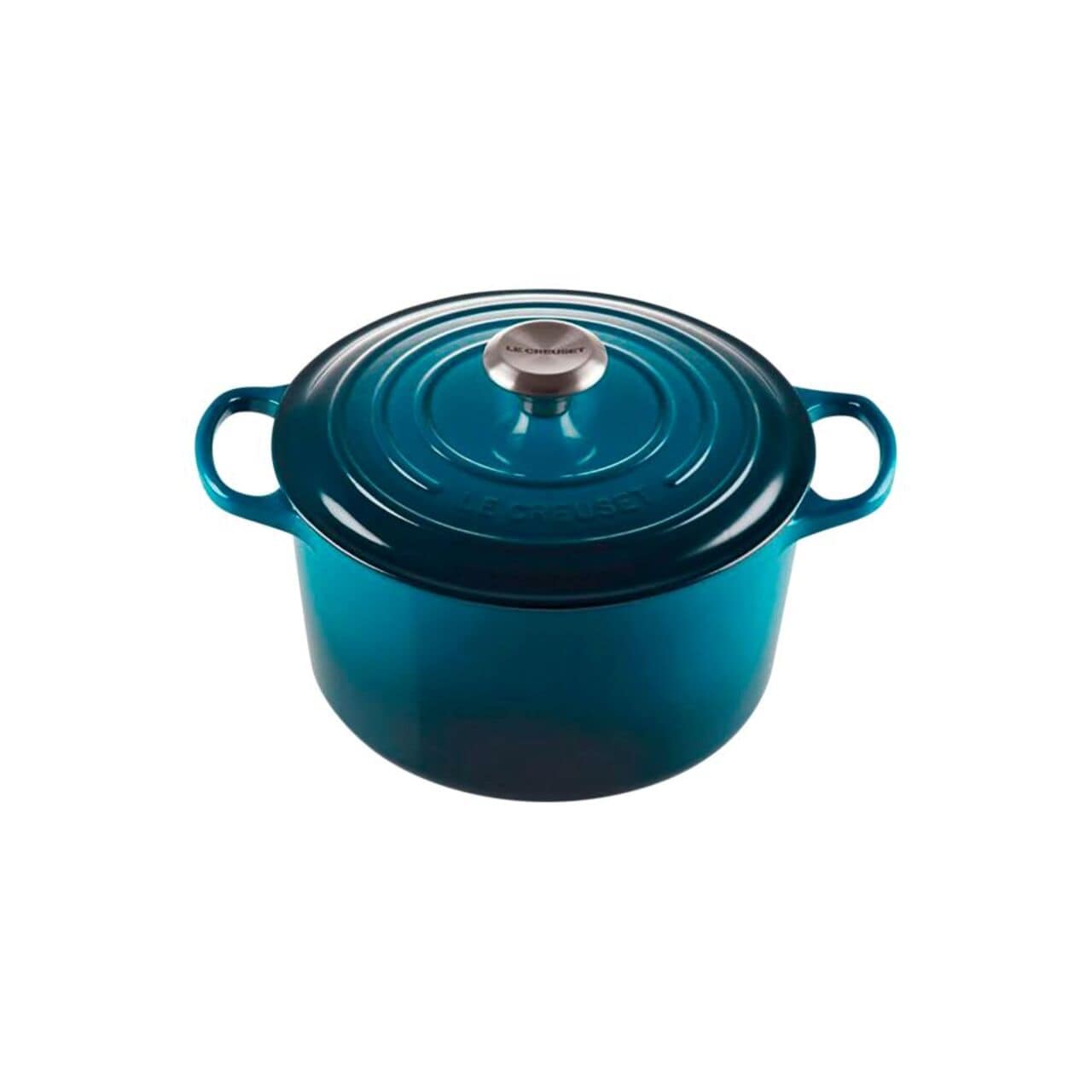 Le Creuset Signature Cast Iron Deep Round Dutch Oven 24cm Deep Teal