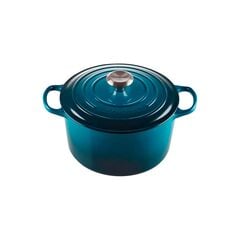 Le Creuset Signature Cast Iron Deep Round Dutch Oven 24cm Deep Teal