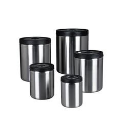 OXO Steel 5 PIECE PRESSTOP CANISTER SET DIS