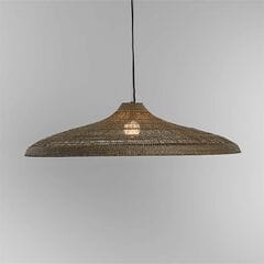 مصباح نوسا المعلق بتصميم عريض من الألياف الطبيعية المنسوجة، مقاس 42 بوصة