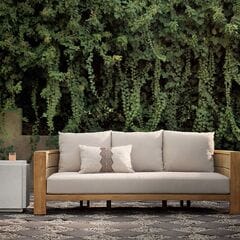 Bali 86" Natural Teak Outdoor Sofa with Nova Glow Sunbrella ® Cushions