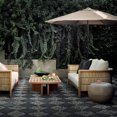 Bali 86" Natural Teak Outdoor Sofa with Nova Glow Sunbrella ® Cushions