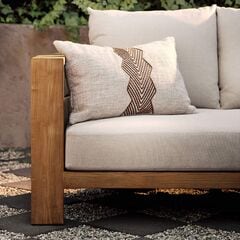 Bali 86" Natural Teak Outdoor Sofa with Nova Glow Sunbrella ® Cushions