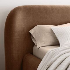 Adelaide Curved Upholstered King Bed