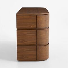 Milano 62" Natural Walnut 6-Drawer Dresser