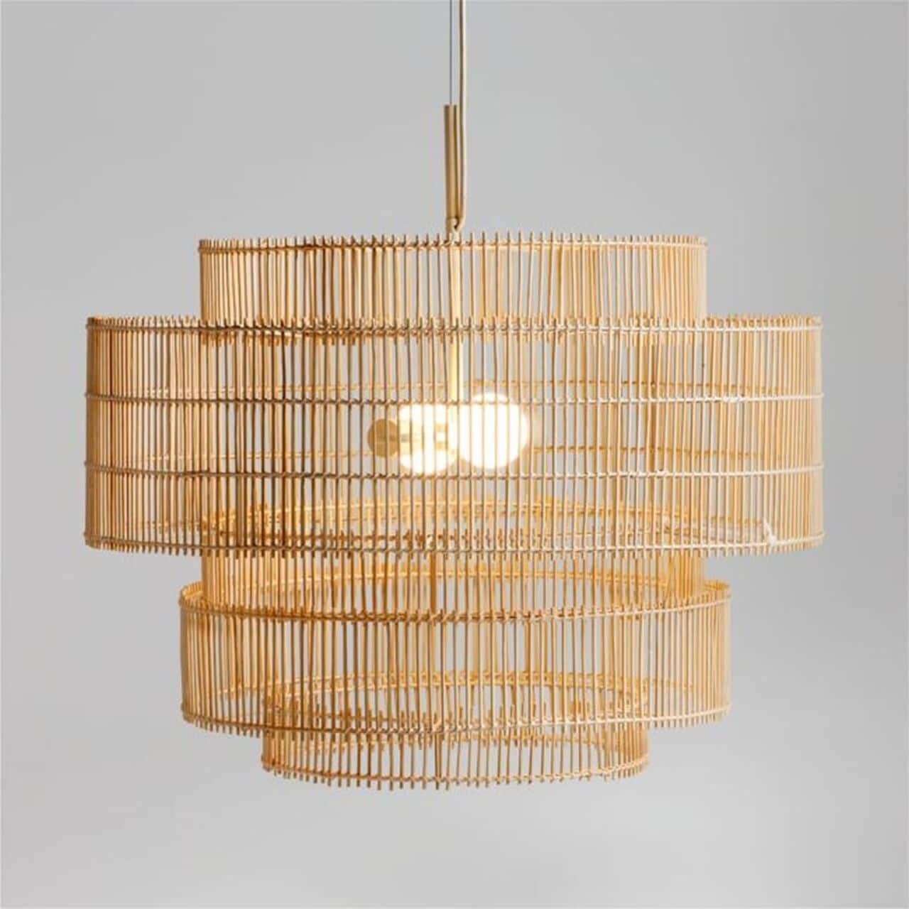 Noon Large Natural Wicker Pendant Light by Leanne Ford