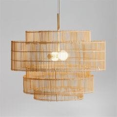 Noon Large Natural Wicker Pendant Light by Leanne Ford