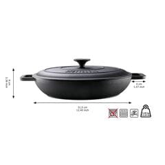 Skottsberg Cast Iron Braising pan 31.5cm round, with lid