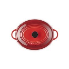 Le Creuset Stoneware Metallic Oval Petite Dutch Oven Cerise