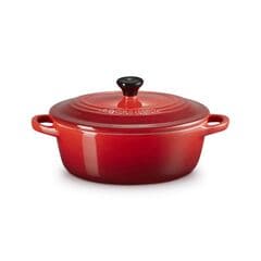 Le Creuset Stoneware Metallic Oval Petite Dutch Oven Cerise