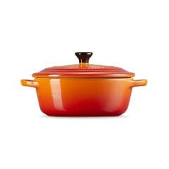 Le Creuset Stoneware Metallic Oval Petite Dutch Oven Volcanic
