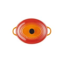 Le Creuset Stoneware Metallic Oval Petite Dutch Oven Volcanic