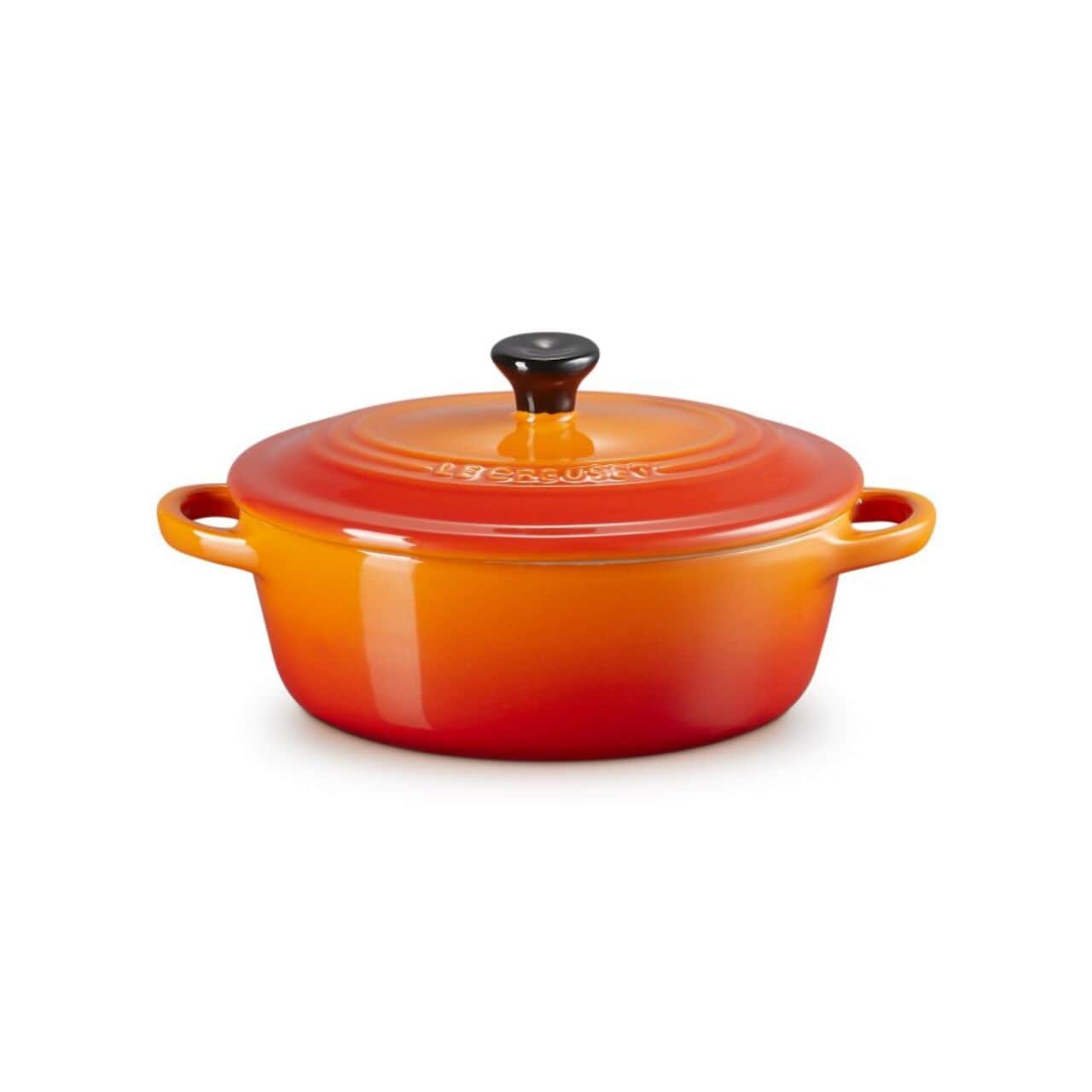 Le Creuset Stoneware Metallic Oval Petite Dutch Oven Volcanic