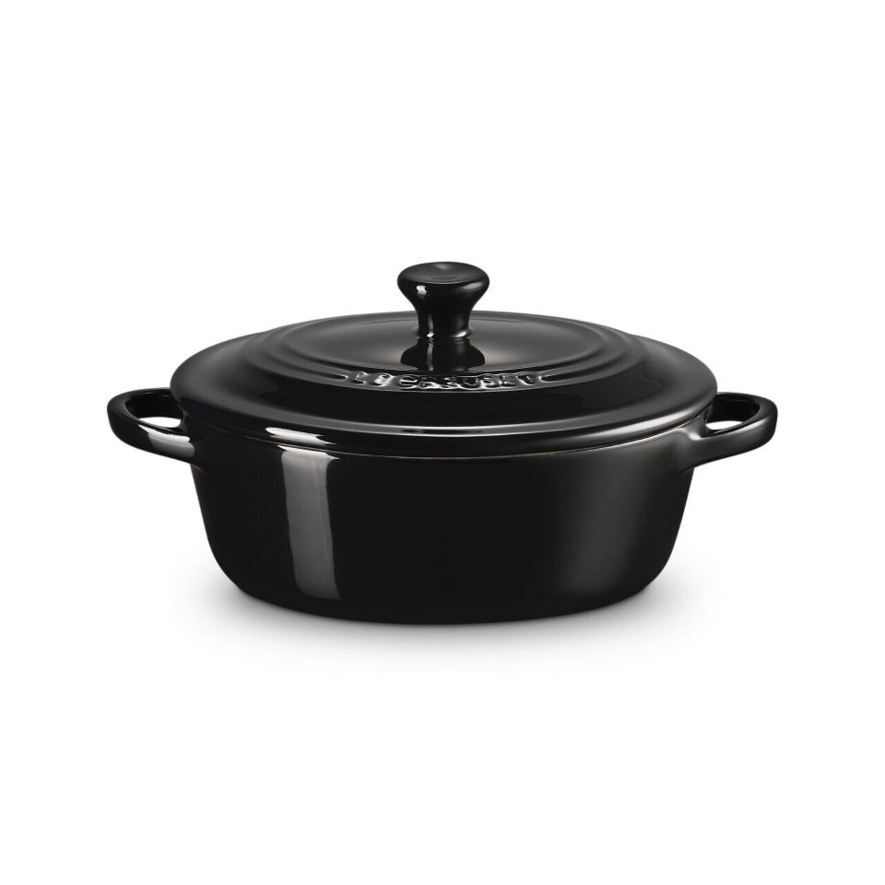 Le Creuset Stoneware Oval Petite Dutch Oven Black Onyx