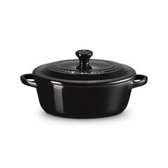 Le Creuset Stoneware Oval Petite Dutch Oven Black Onyx