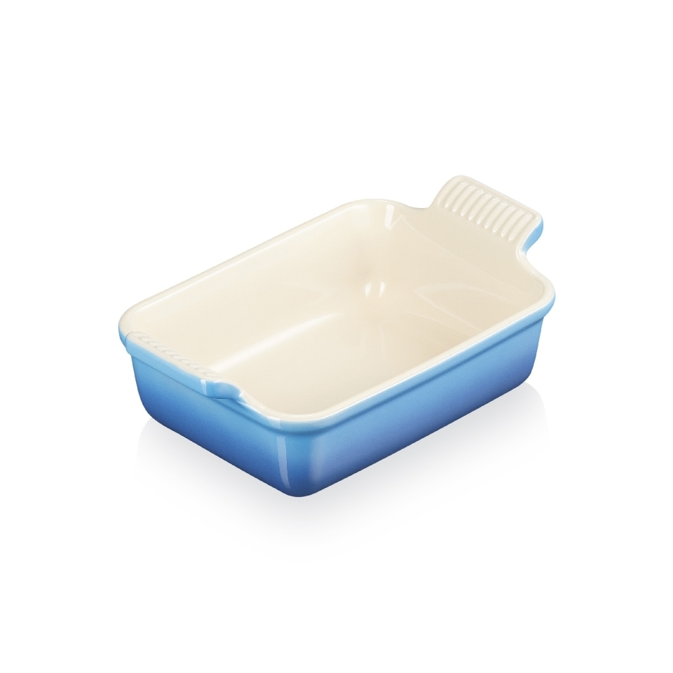 Le Creuset Heritage Rectangular Stoneware Baking Dishes Set Of 3 - Oyster Color, Oven To Table
