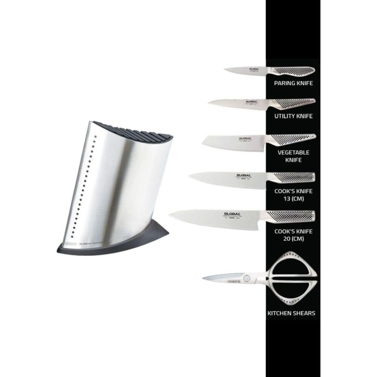 Global PRM Knife Block Ship Shaped Set 7pcs