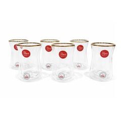 Melior Gold DW Istikana Glass 100ml 6pcs