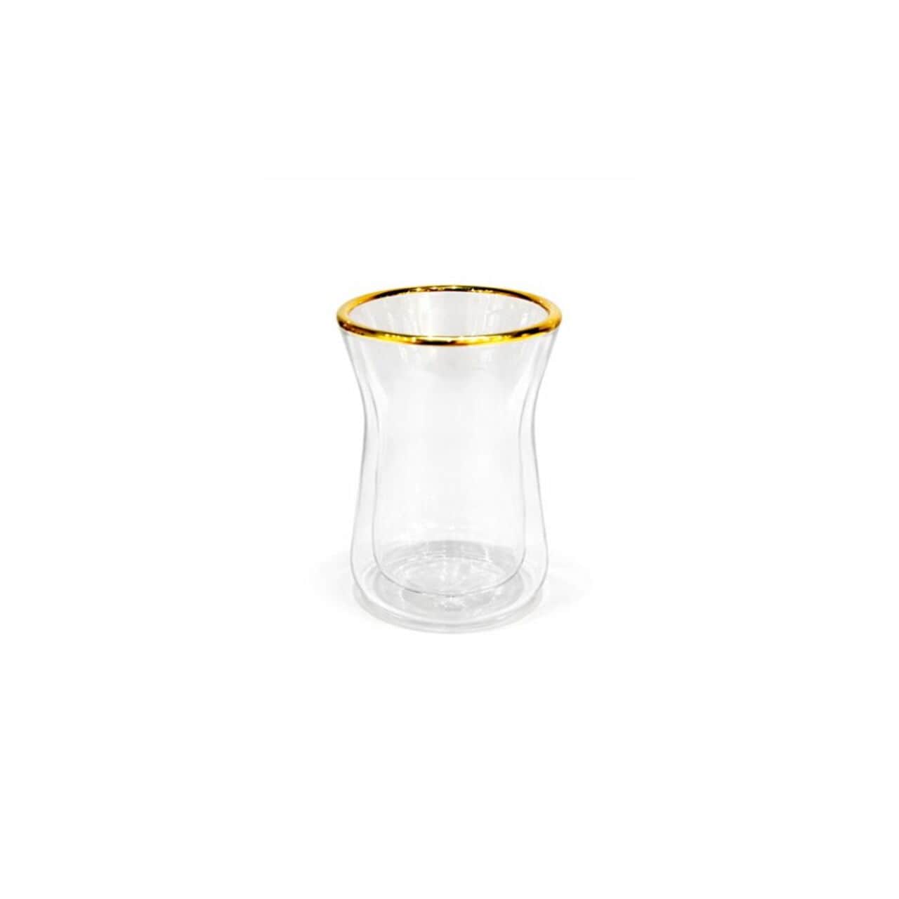 Melior Gold DW Istikana Glass 100ml 6pcs