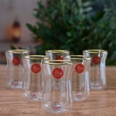 Melior Gold DW Istikana Glass 100ml 6pcs