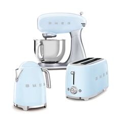 Smeg Bundle Offer Stand Mixer + Kettle + 4 Slice toaster, Pastel Blue