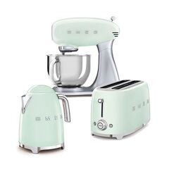 Smeg Bundle Offer Stand Mixer + Kettle + 4 Slice toaster, Pastel Green