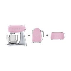 Smeg Bundle Offer Stand Mixer + Kettle + 4 Slice toaster, Pink