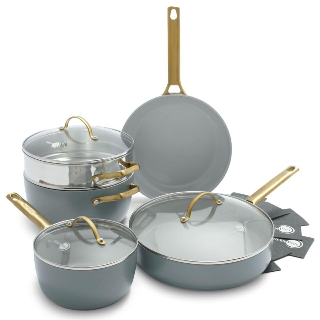GreenPan Padova Sky Blue Pots and Pans set - 10 pieces
