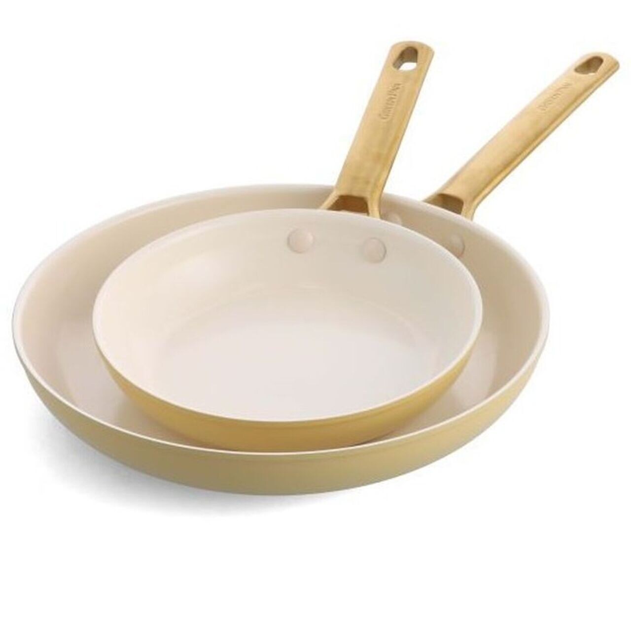 GreenPan Set of 2 Padova Pans - Light Yellow