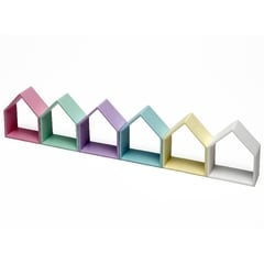 Dena Pastel 6 Kids + 6 Houses + 6 Trees