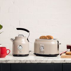Haden Dorset Bundle Kettle + Toaster - Putty Beige