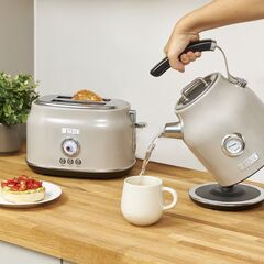 Haden Dorset Bundle Kettle + Toaster - Putty Beige