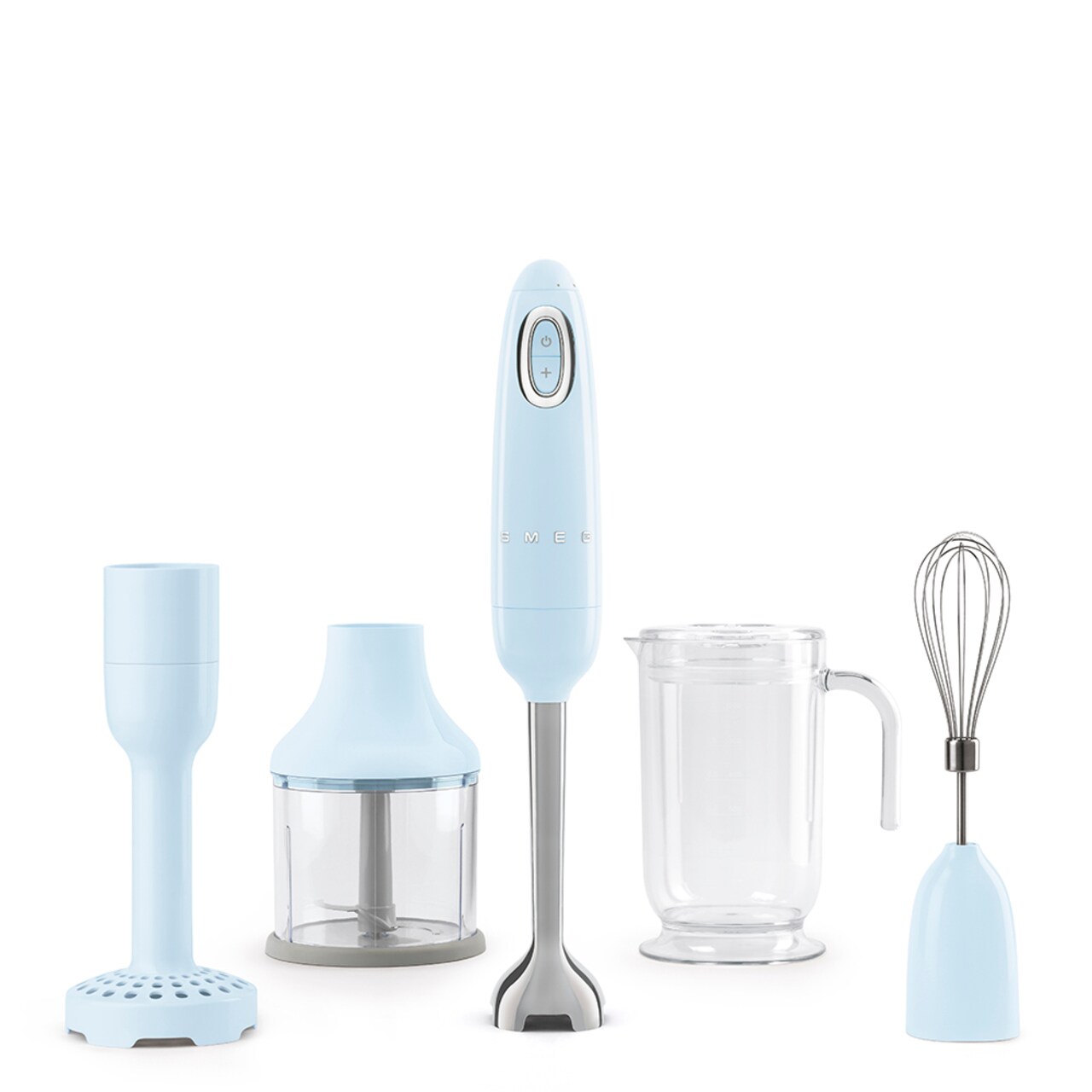 SMEG Hand Blender With Accessories Pastel Blue