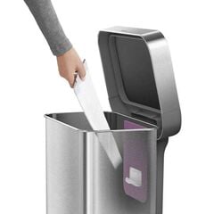 Simplehuman Rectangular Step Bin With Liner Pocket, 45 L