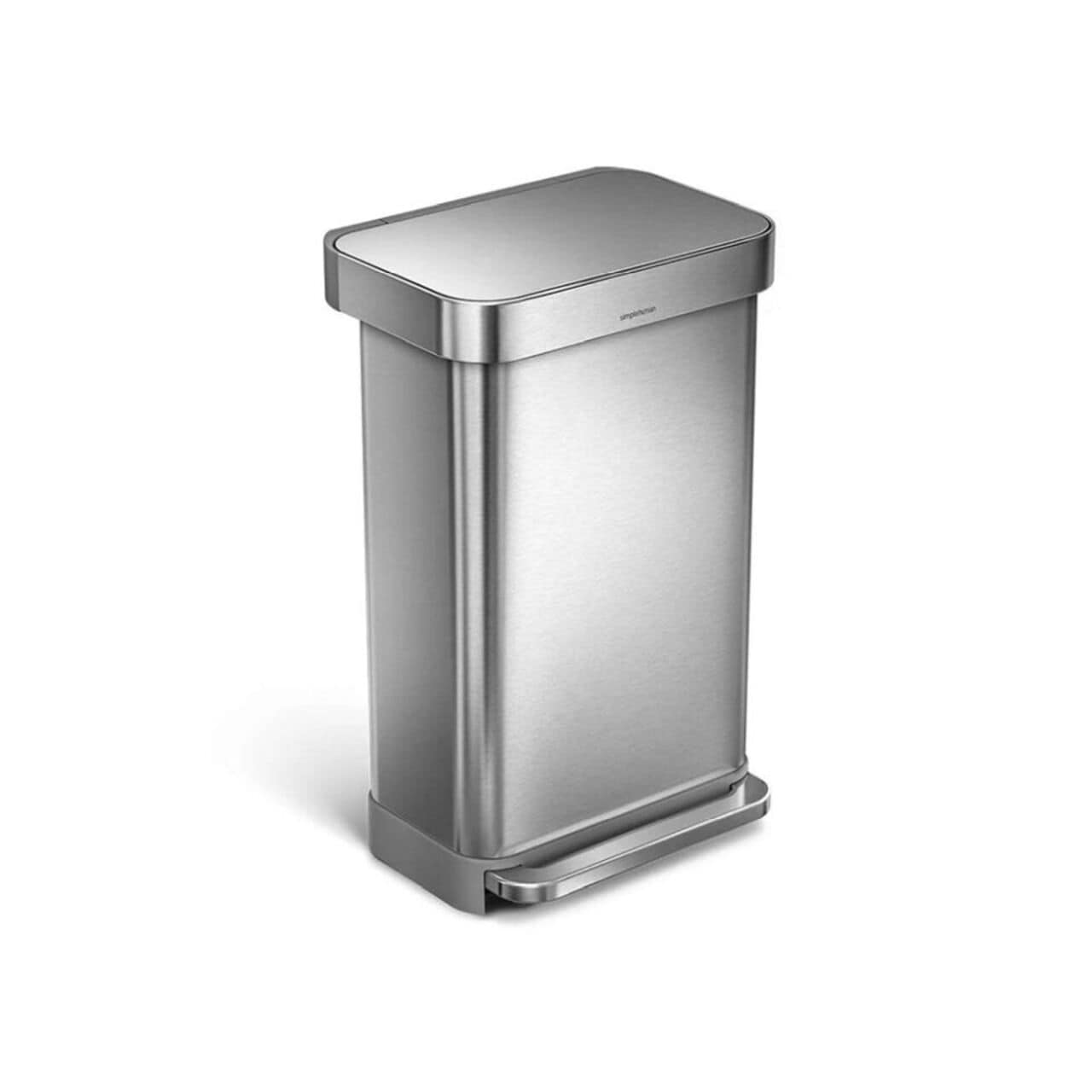 Simplehuman Rectangular Step Bin With Liner Pocket, 45 L
