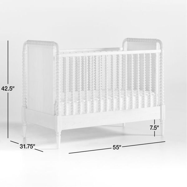Jenny Lind Maple Baby Crib Crate and Barrel KSA