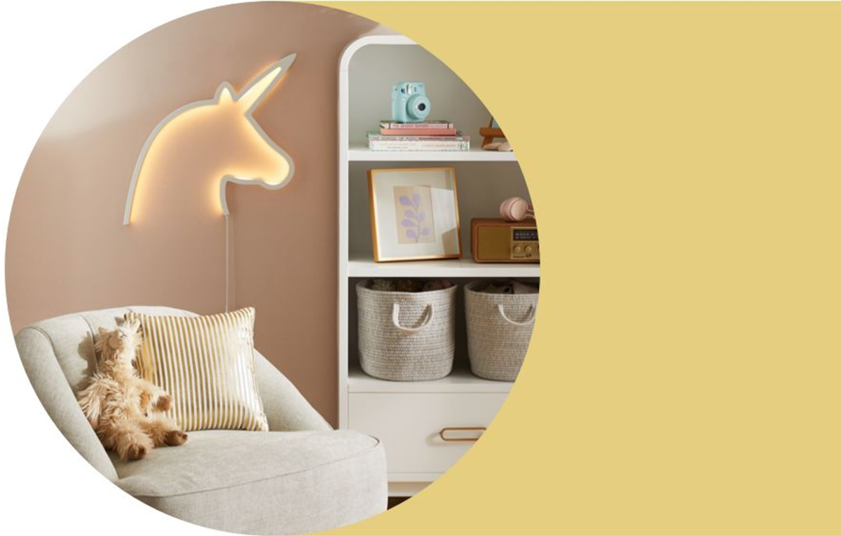 meet our best and brightest unicorn wall light